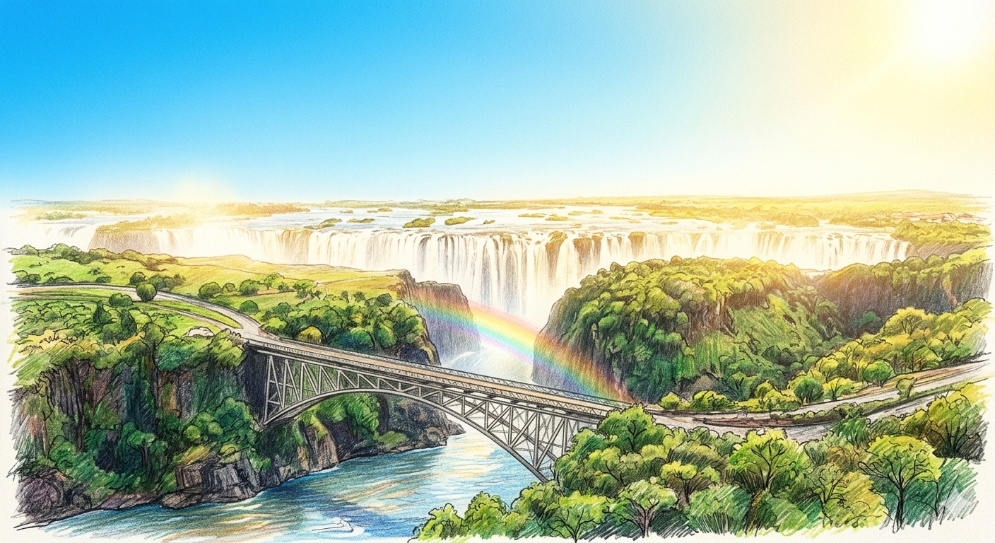Victoria Falls illustration